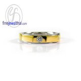 แหวนทองคำขาว แหวนเพชร แหวนคู่ แหวนแต่งงาน แหวนหมั้น- R1253DWG-G
